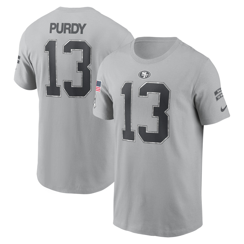 NFL San Francisco 49ers Brock Purdy 2024 Salute to Service Name &amp; Number Tee