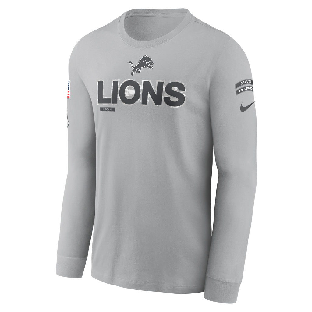 NFL Detroit Lions Nike 2024 Salute to Service Long Sleeve Tee