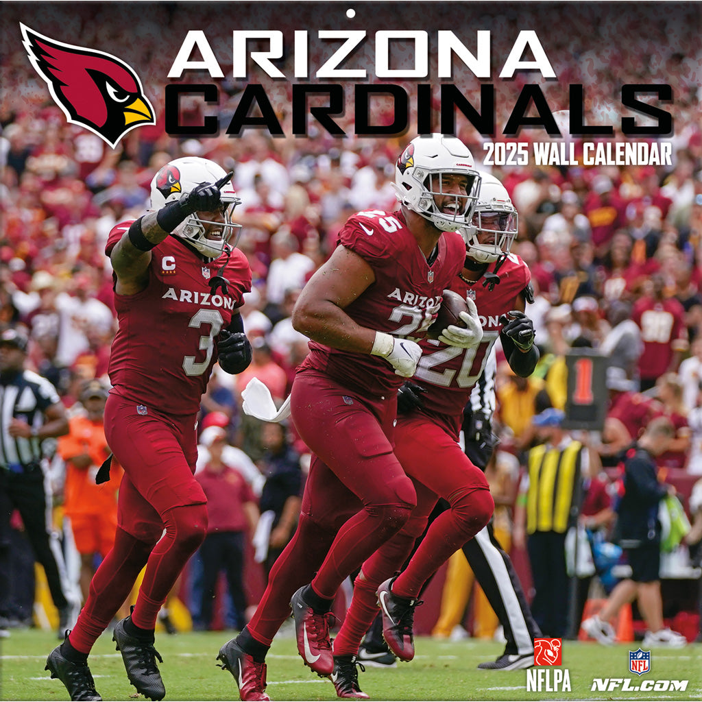 NFL Arizona Cardinals 2024-2025 12&quot; x 12&quot; Team Wall Calendar