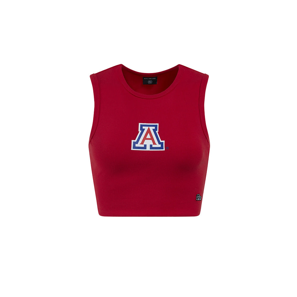 NCAA Arizona Wildcats Women&#39;s Hype &amp; Vice Cutoff Tank Top