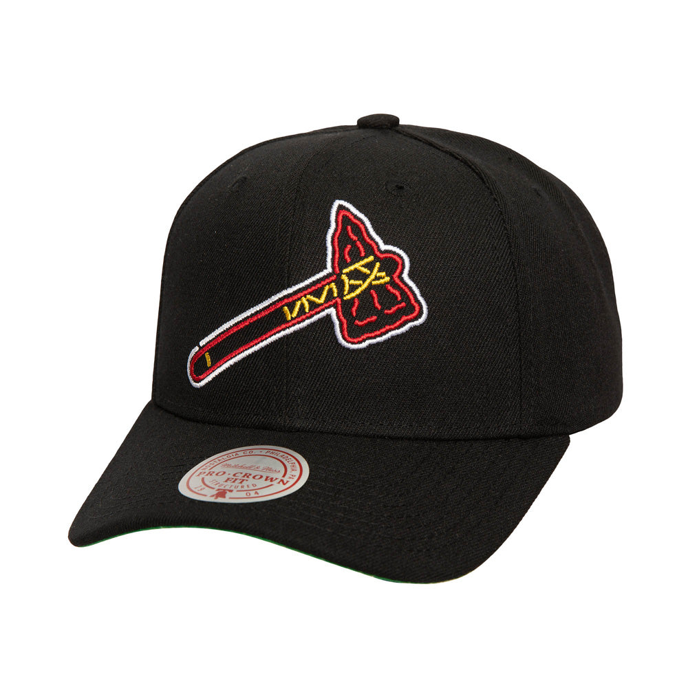 MLB Atlanta Braves Mitchell &amp; Ness Neon Logo Pro Snapback Hat