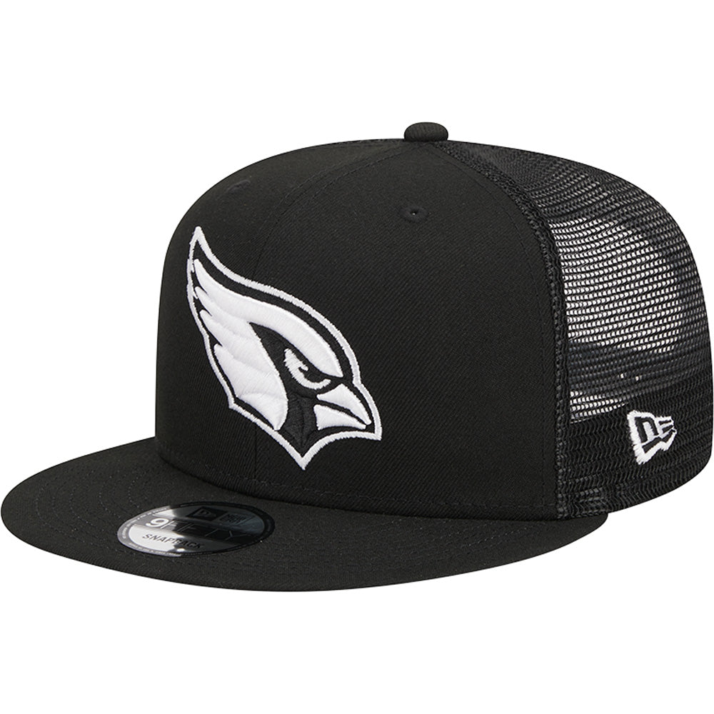 NFL Arizona Cardinals New Era Black &amp; White Trucker 9FIFTY Snapback