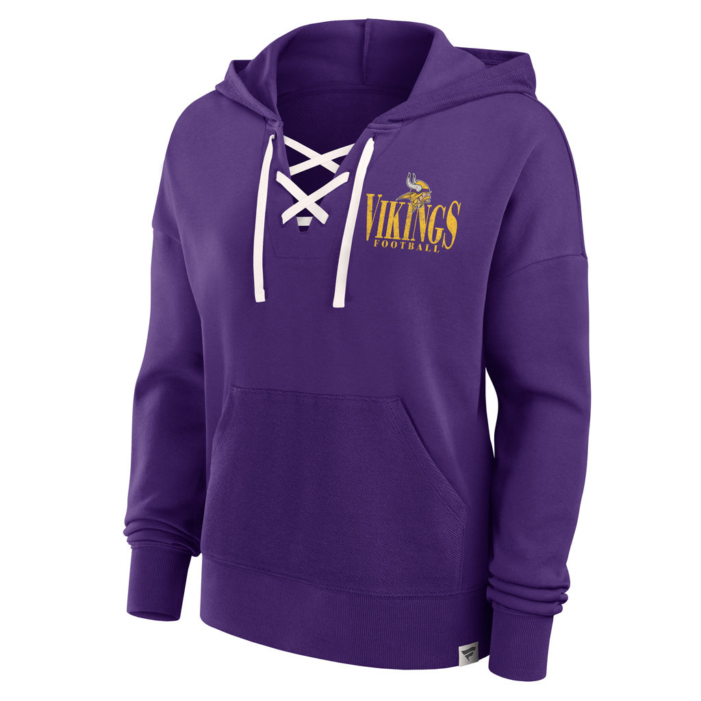 NFL Minnesota Vikings Women&#39;s Fanatics Blitz Left Lace Up Hoodie