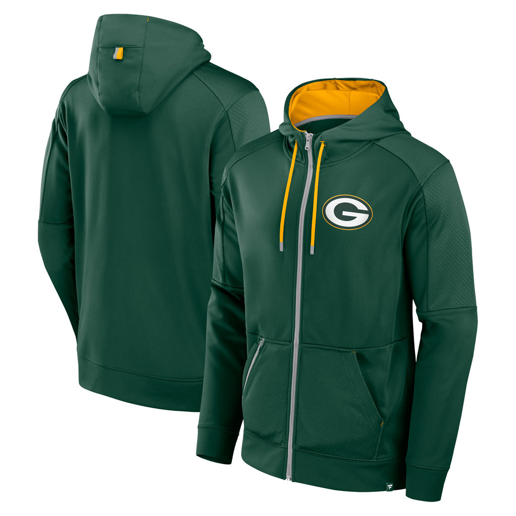 NFL Green Bay Packers Fanatics Defender Full Zip Hoodie