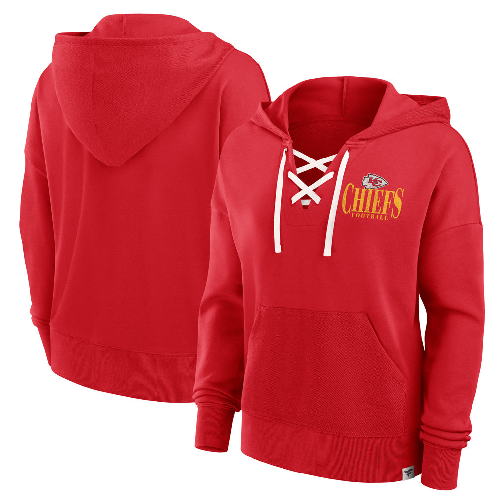 NFL Kansas City Chiefs Women&#39;s Fanatics Blitz Left Lace Up Hoodie