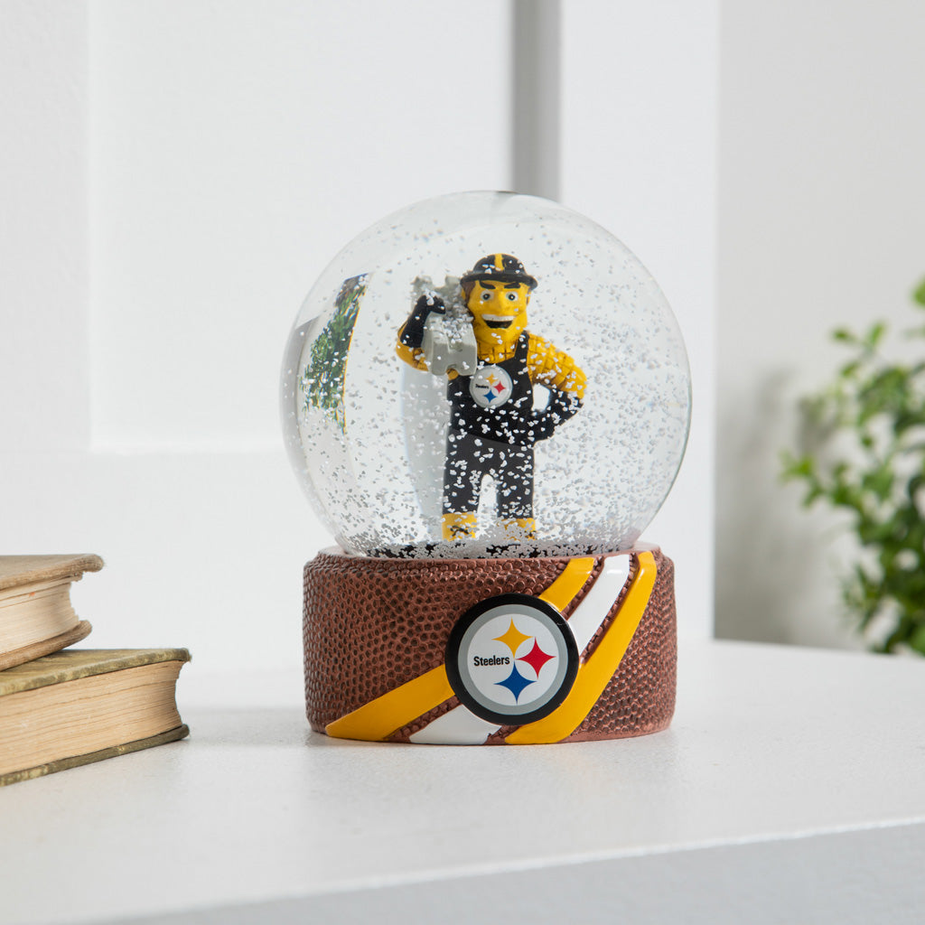 NFL Pittsburgh Steelers Evergreen Glass Water Globe