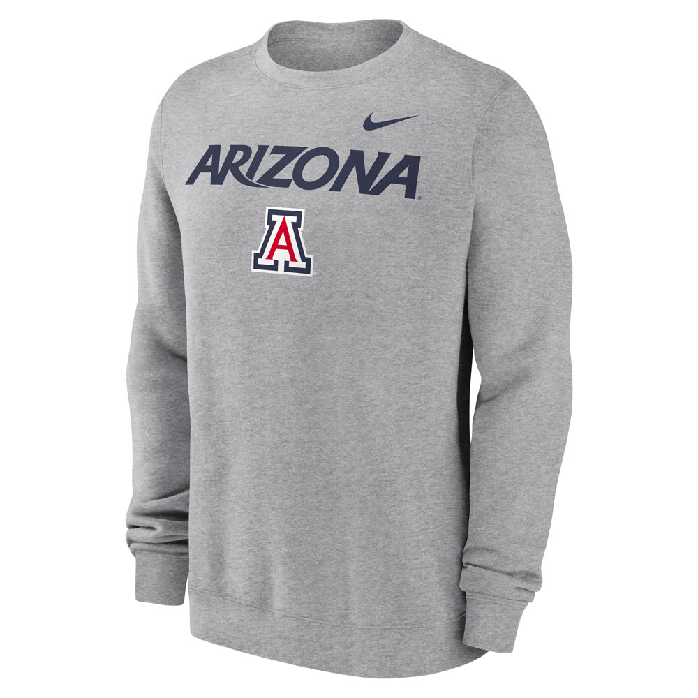 NCAA Arizona Wildcats Nike Primary Stack Fleece Crew