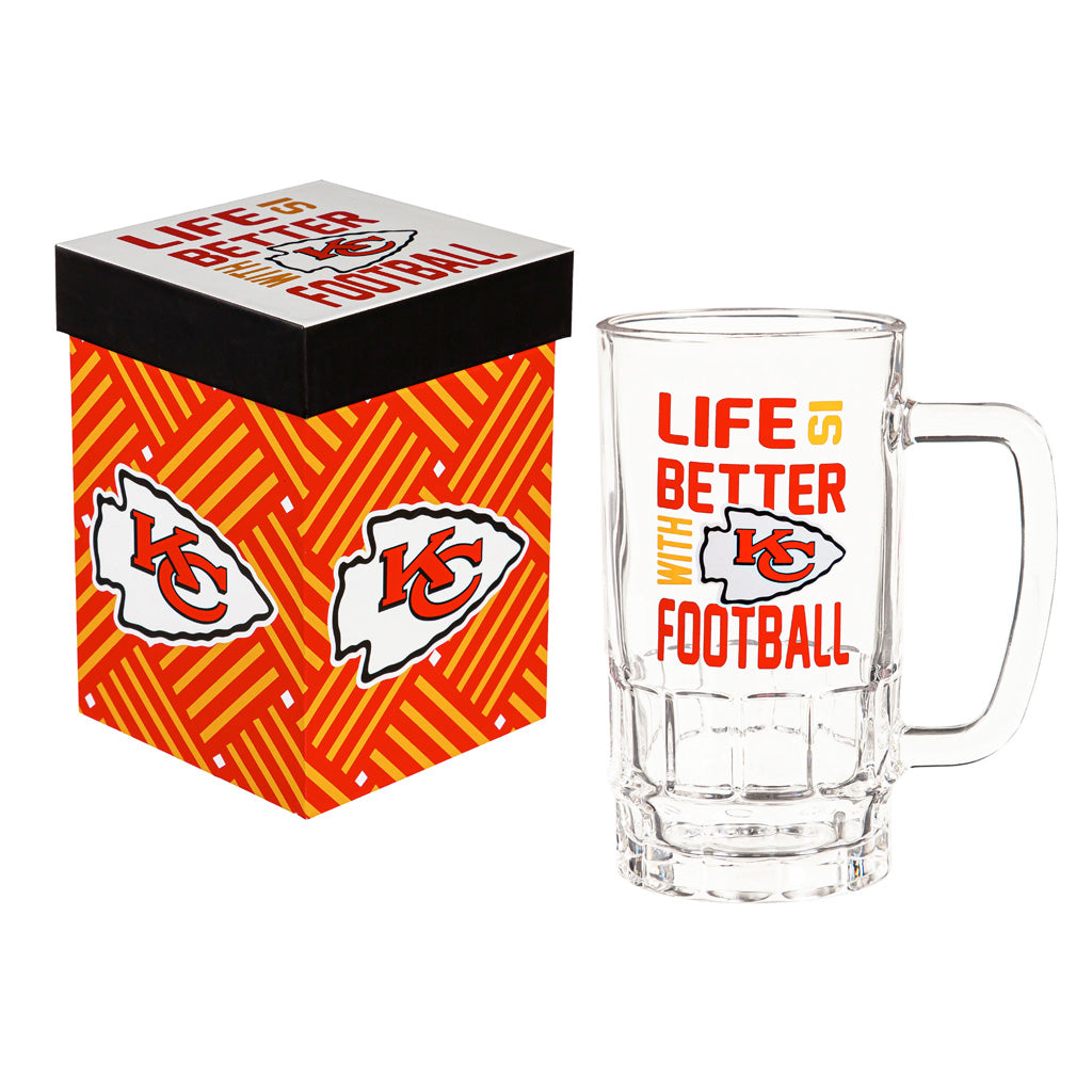 NFL Kansas City Chiefs Evergreen 18oz Boxed Tankard