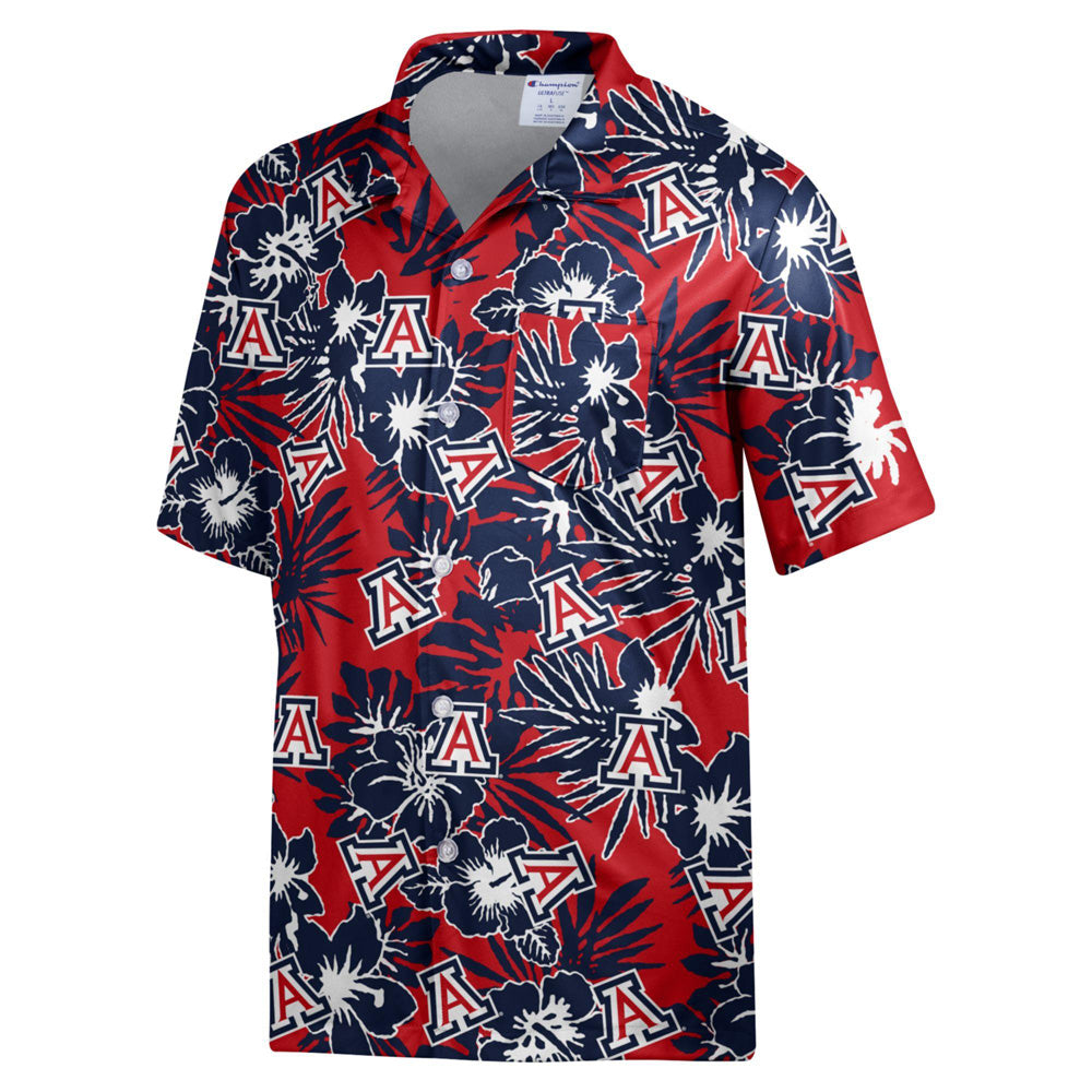 NCAA Arizona Wildcats Champion Hawaiian Button-Up Shirt