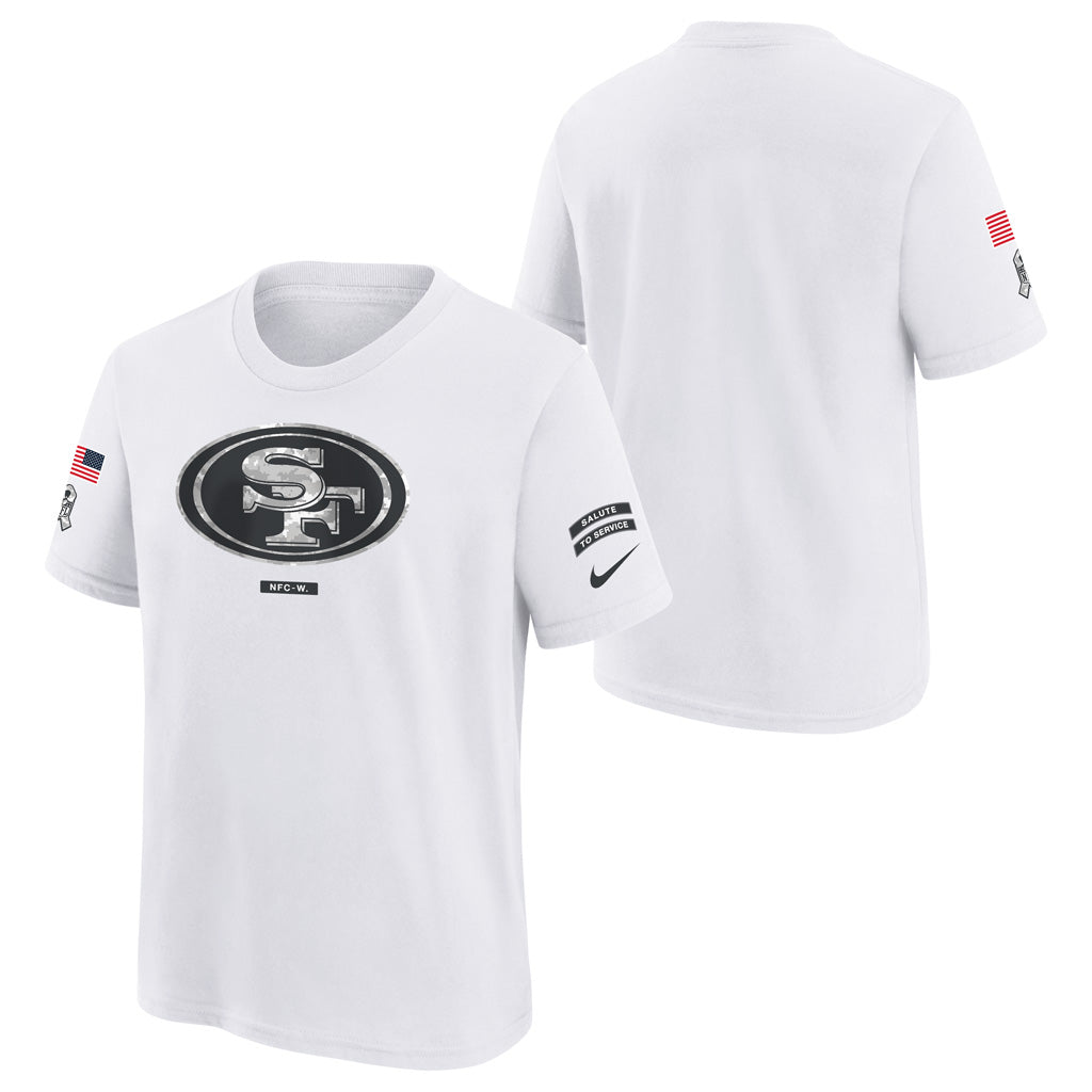 NFL San Francisco 49ers Youth Nike 2024 Salute To Service Primary Edge T-Shirt