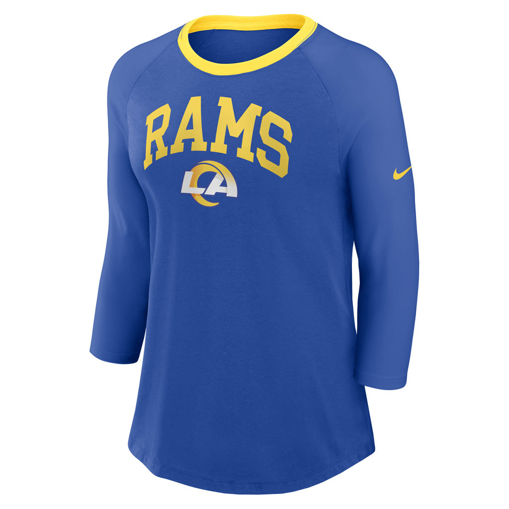 NFL Los Angeles Rams Women&#39;s Nike Fashion 3/4 Sleeve Tee