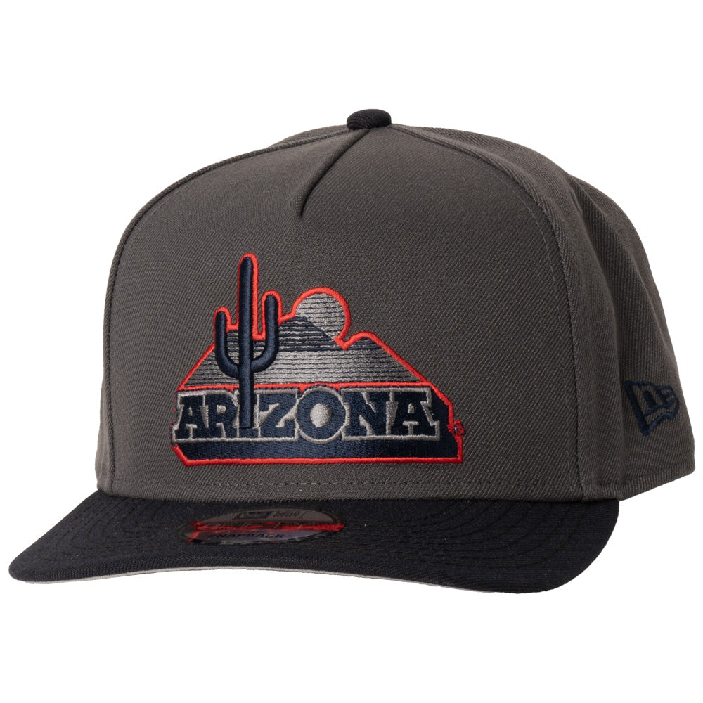 NCAA Arizona Wildcats New Era 2 Tone Graphite A-Frame 9FIFTY Snapback