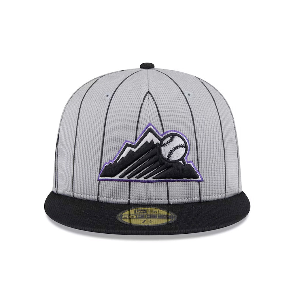 MLB Colorado Rockies New Era 2025 Graphite Batting Practice 59FIFTY Fitted Hat - Graphite