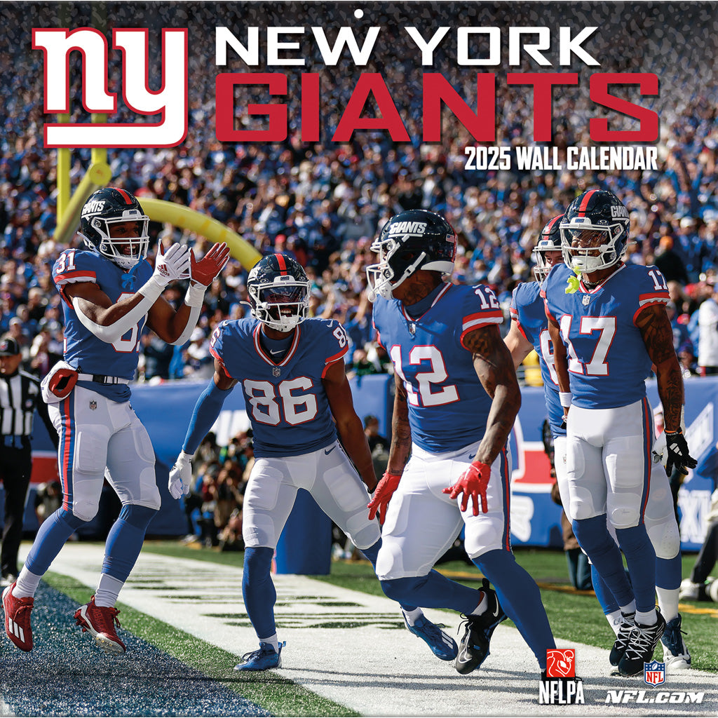 NFL New York Giants 2024-2025 12&quot; x 12&quot; Team Wall Calendar