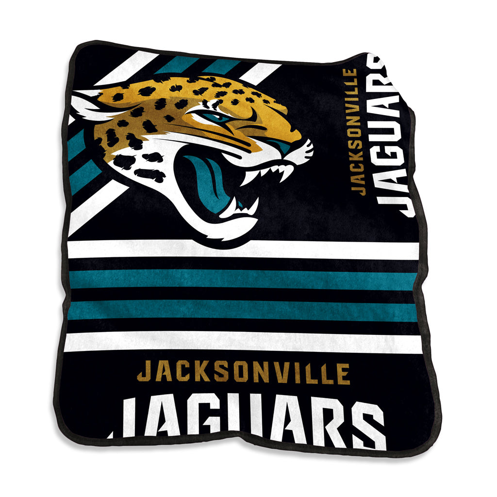 NFL Jacksonville Jaguars Logo Brands 50x60 Raschel Blanket