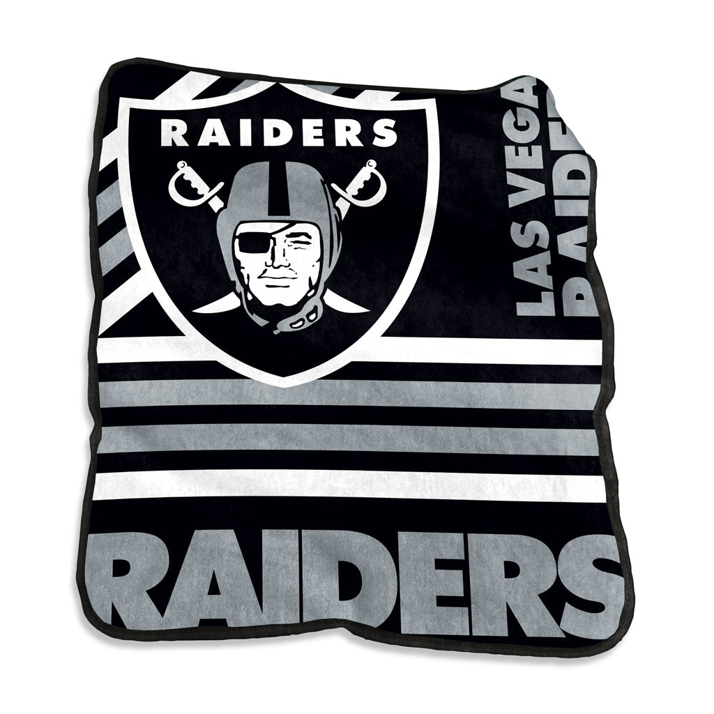 NFL Las Vegas Raiders Logo Brands 50x60 Raschel Blanket