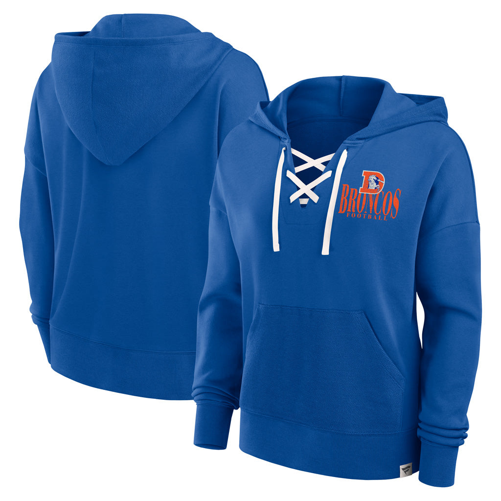 NFL Denver Broncos Women&#39;s Fanatics Blitz Left Lace Up Hoodie