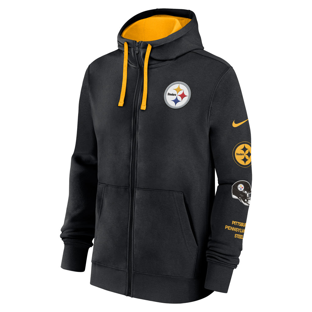 NFL Pittsburgh Steelers Nike Club Full Zip Hoodie