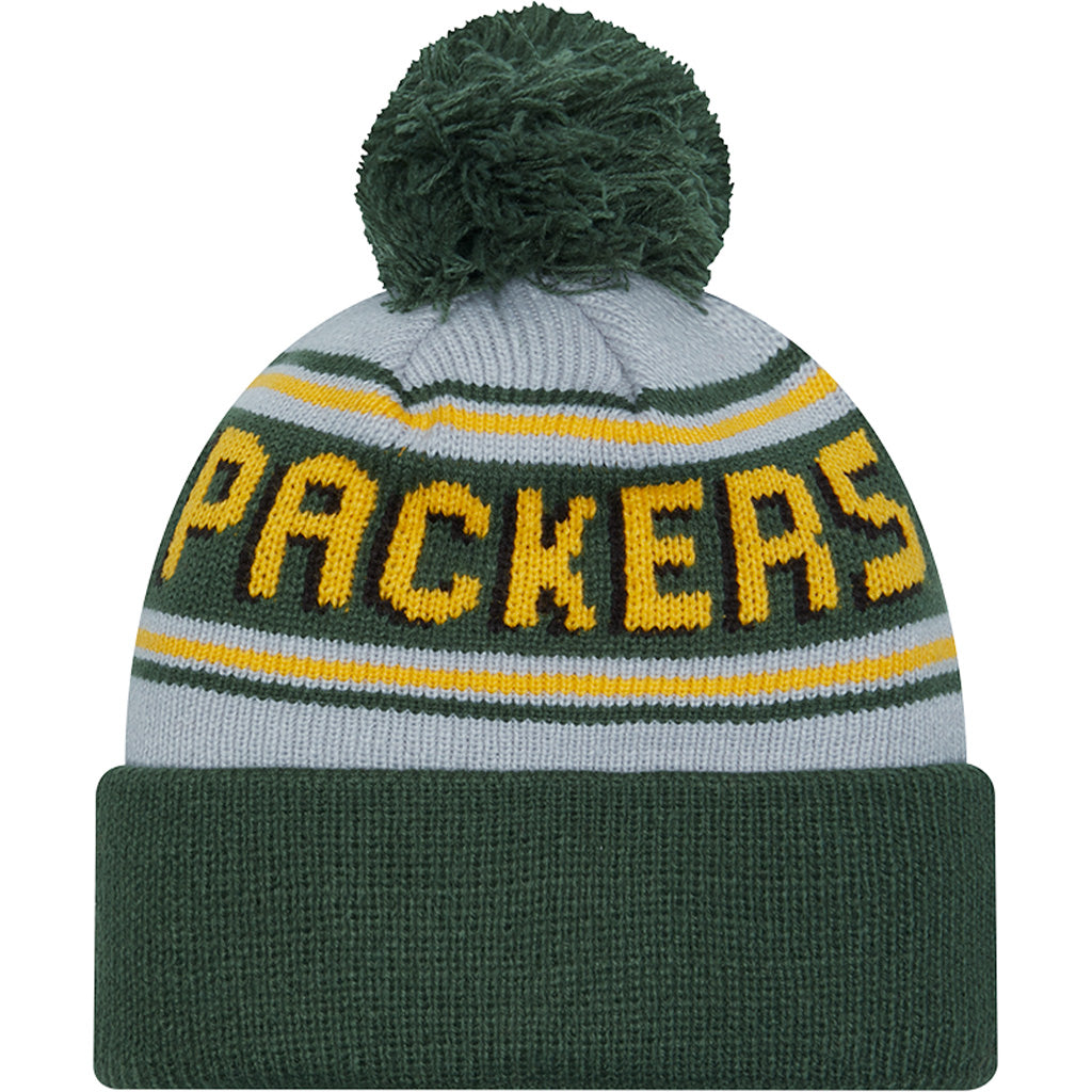 NFL Green Bay Packers New Era Pom Wordmark Knit Hat