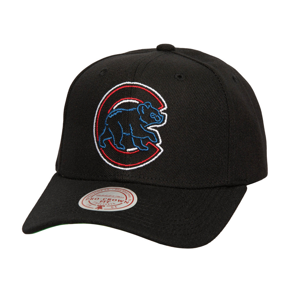 MLB Chicago Cubs Mitchell &amp; Ness Neon Logo Pro Snapback