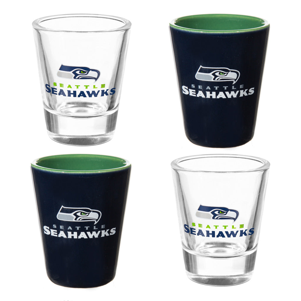 NFL Seattle Seahawks Evergreen 4-Piece Shot Glass Set