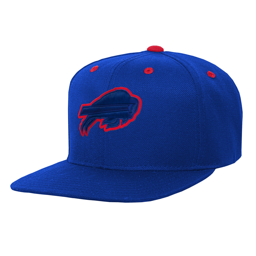 NFL Buffalo Bills Youth Outerstuff Team Color Pop Flatbrim Adjustable Snapback Hat