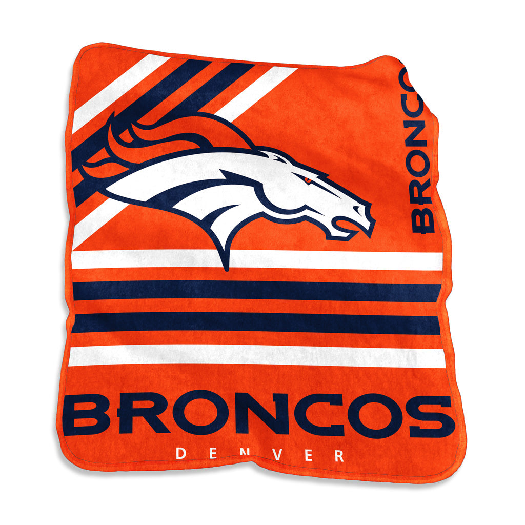 NFL Denver Broncos Logo Brands 50x60 Raschel Blanket