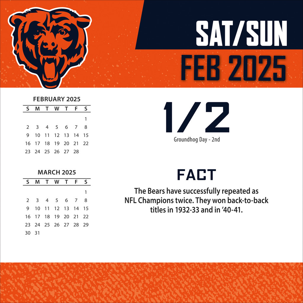 NFL Chicago Bears 2024-2025 Boxed Calendar