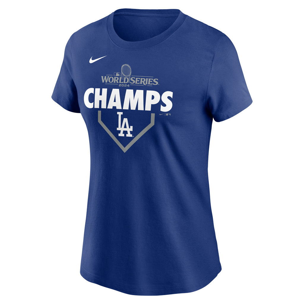 MLB Los Angeles Dodgers Women&#39;s Nike 2024 World Series Plate Champion T-Shirt