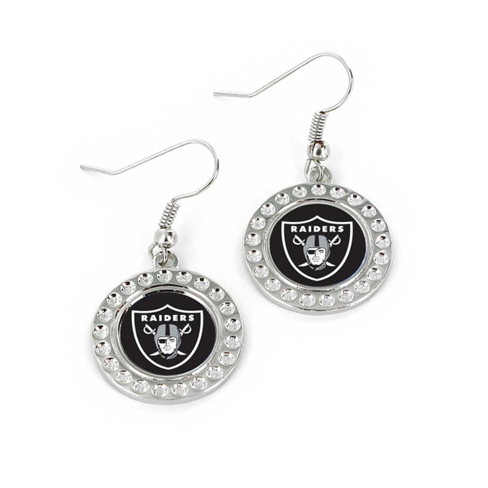 NFL Las Vegas Raiders Aminco Dimple Dangle Earrings