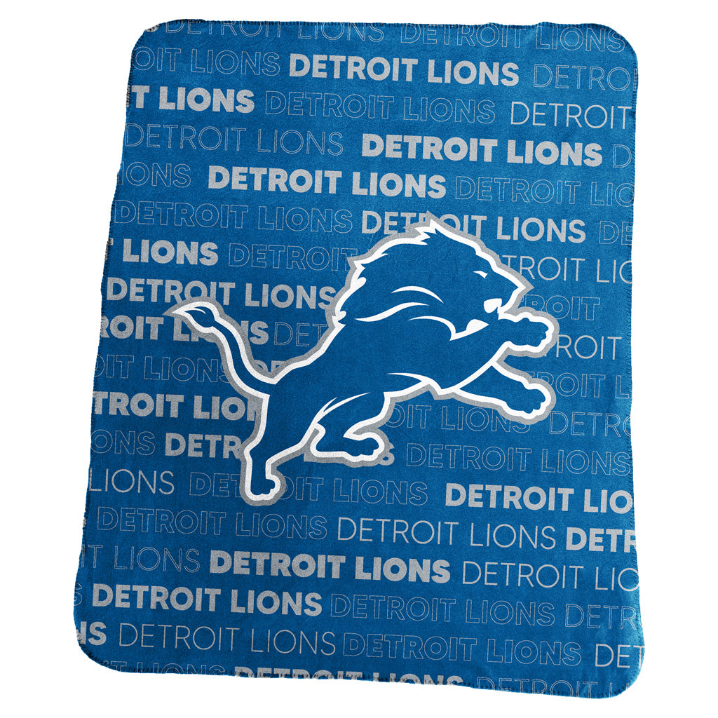 NFL Detroit Lions Logo Brands 50x60 Classic Fleece Blanket