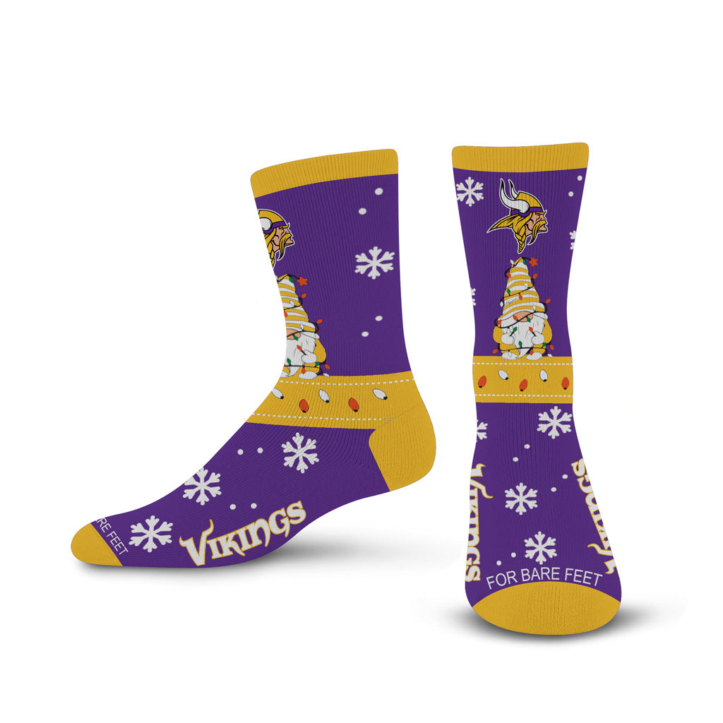 NFL Minnesota Vikings For Bear Feet Sweater Gnome Socks