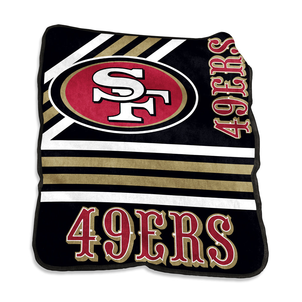 NFL San Francisco 49ers Logo Brands 50x60 Raschel Blanket