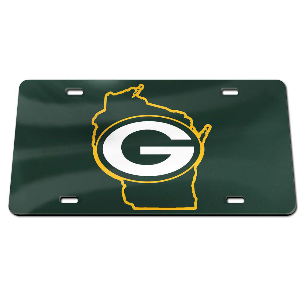 NFL Green Bay Packers WinCraft State Acrylic License Plate