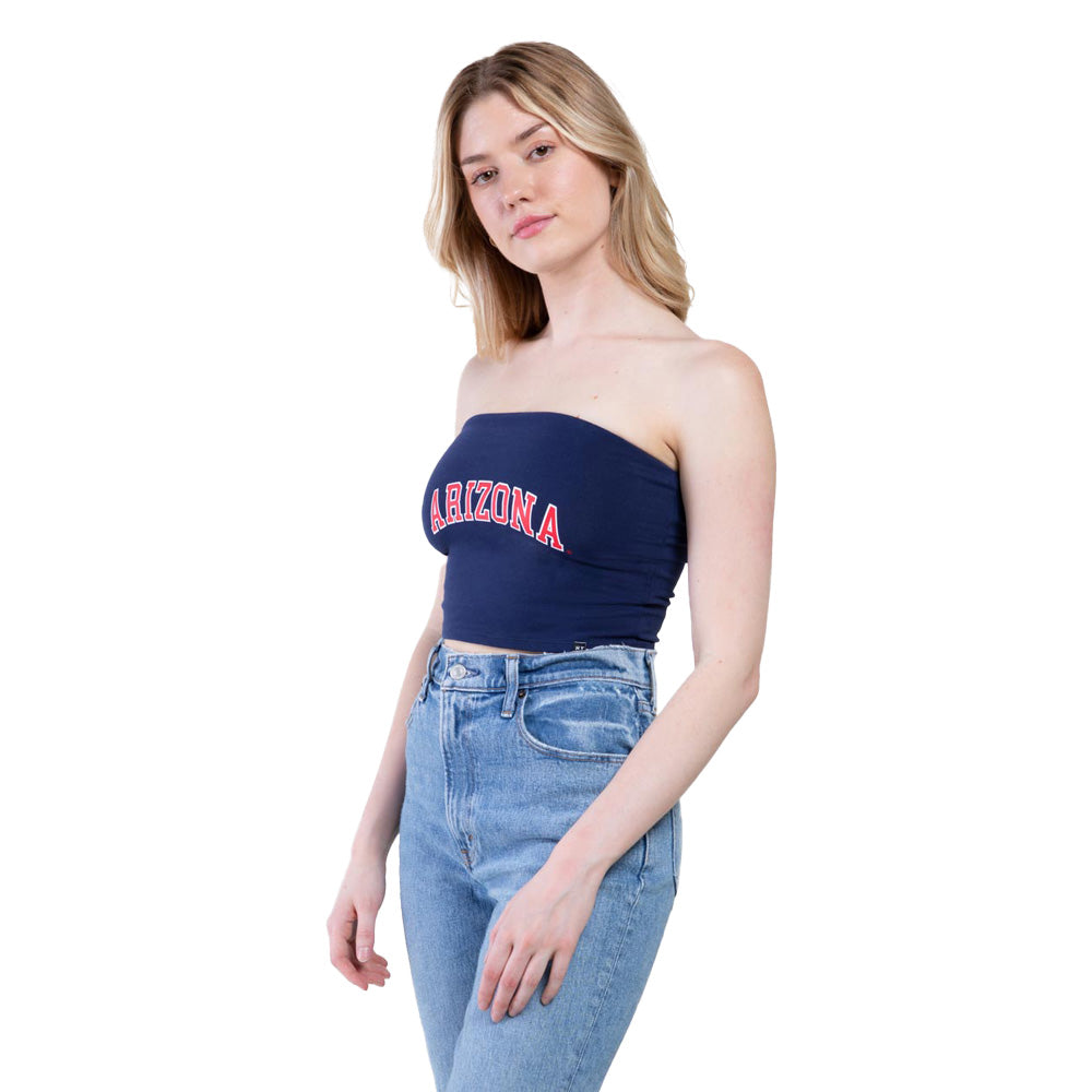 NCAA Arizona Wildcats Women&#39;s Hype &amp; Vice Arched Wordmark Tube Top