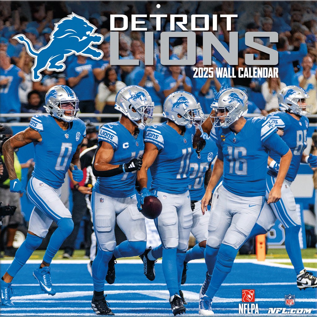 NFL Detroit Lions 2024-2025 12&quot; x 12&quot; Team Wall Calendar