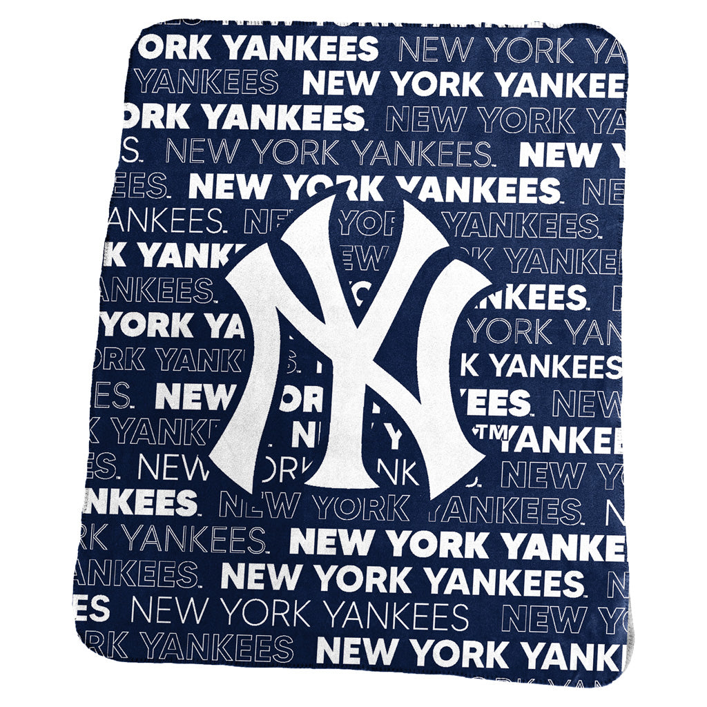 MLB New York Yankees Logo Brands 50x60 Classic Fleece Blanket