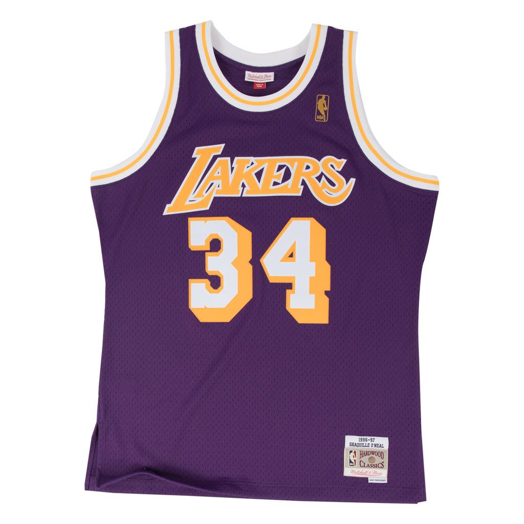 NBA Los Angeles Lakers Shaquille O&#39;Neal Mitchell &amp; Ness &#39;96 Retro Swingman Jersey