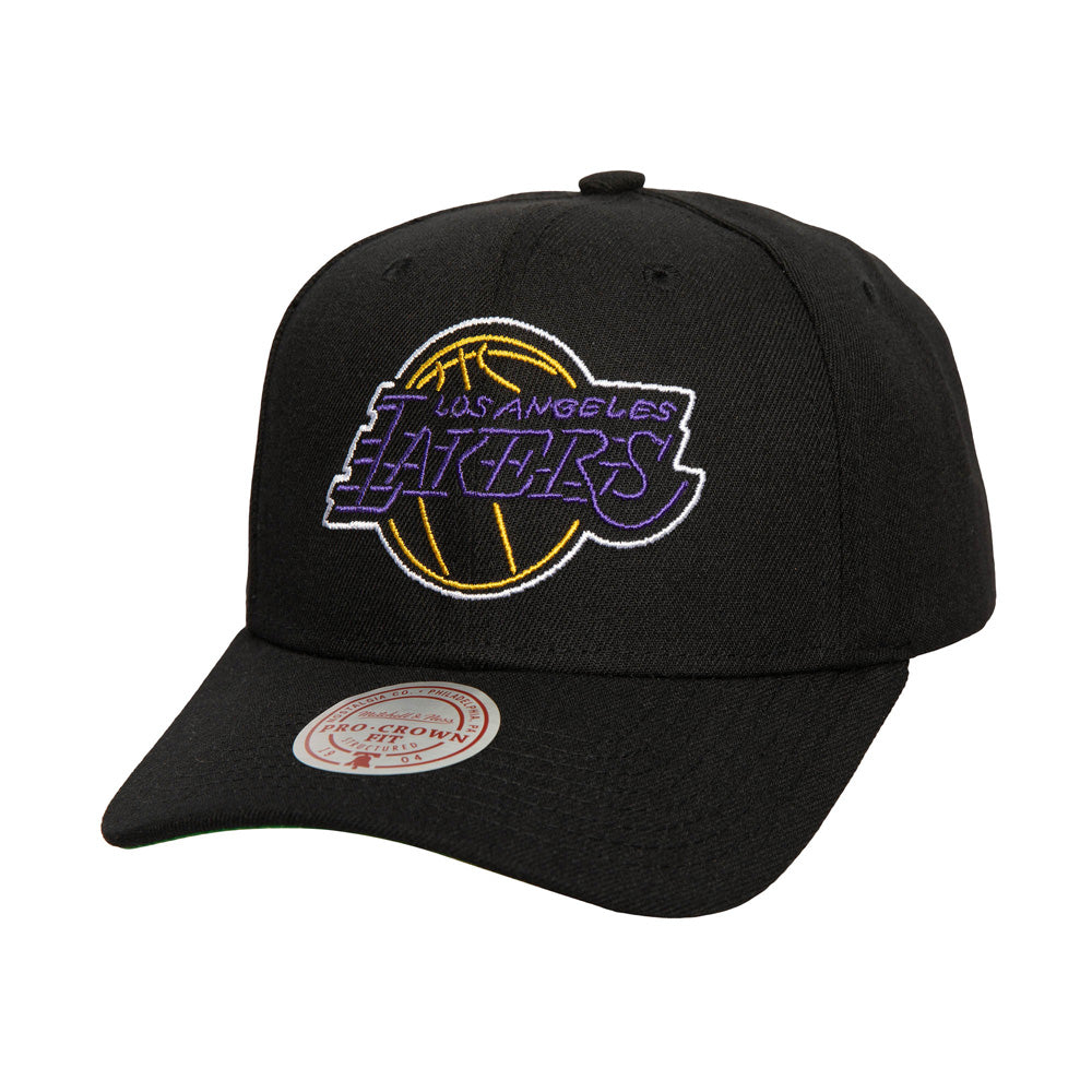 NBA Los Angeles Lakers Mitchell &amp; Ness Neon Logo Pro Snapback Hat