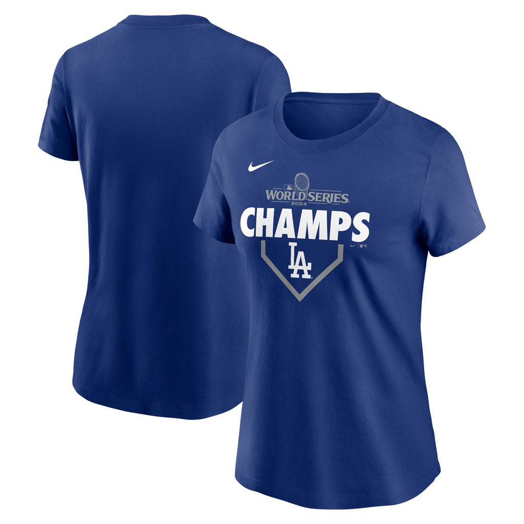 MLB Los Angeles Dodgers Women&#39;s Nike 2024 World Series Plate Champion T-Shirt