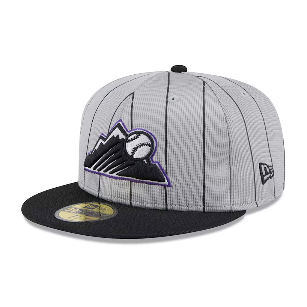 MLB Colorado Rockies New Era 2025 Graphite Batting Practice 59FIFTY Fitted Hat - Graphite