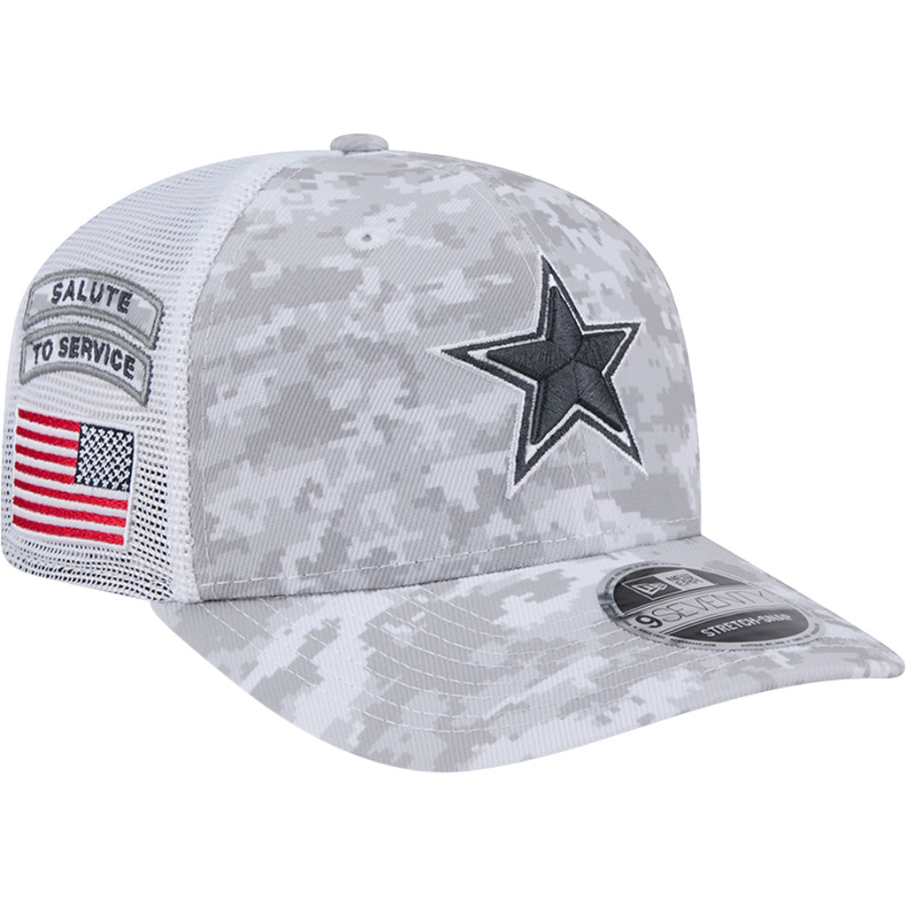 NFL Dallas Cowboys New Era 2024 Salute to Service 9SEVENTY Stretch-Snapback Hat