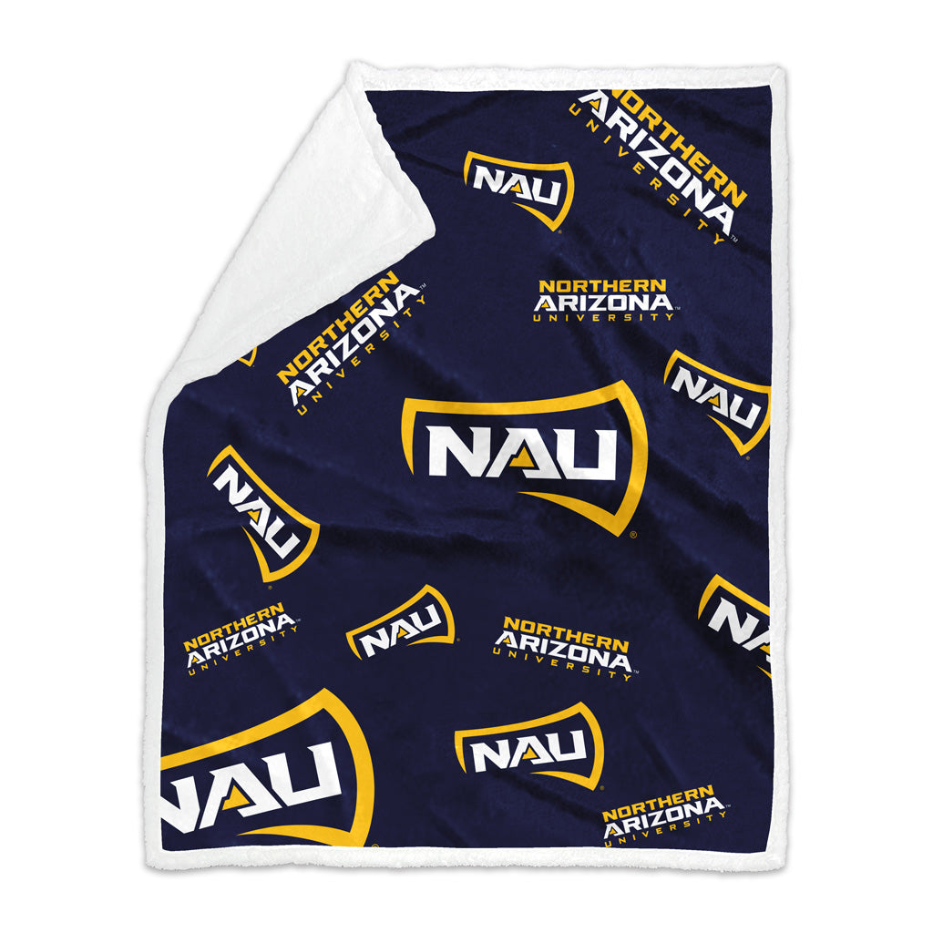 NCAA Northern Arizona Lumberjacks Logo Brands 50x60 Sherpa