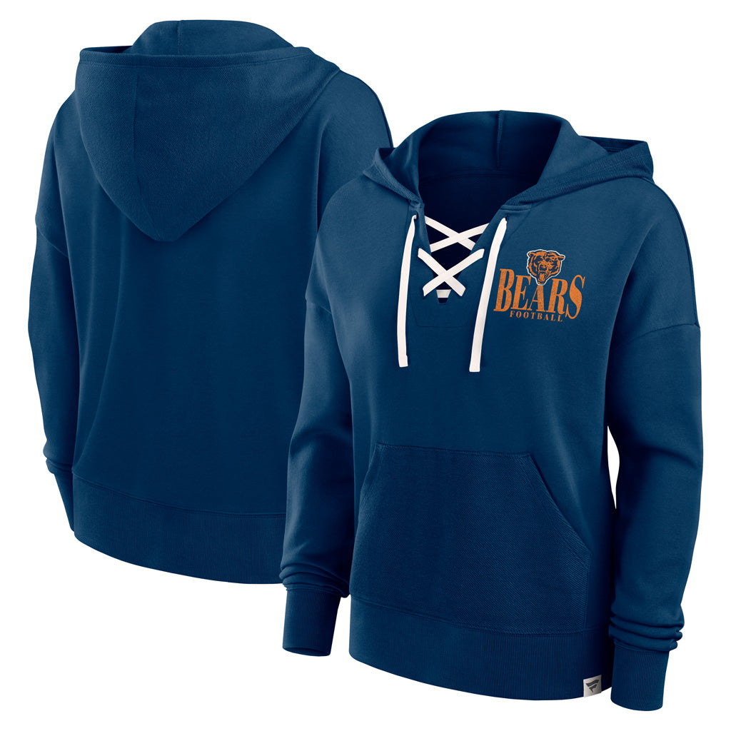 NFL Chicago Bears Women&#39;s Fanatics Blitz Left Lace Up Hoodie