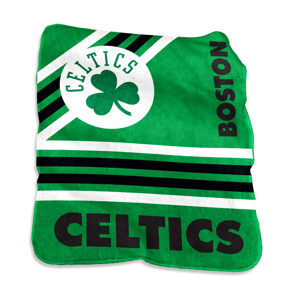 NBA Boston Celtics Logo Brands 50x60 Raschel Blanket