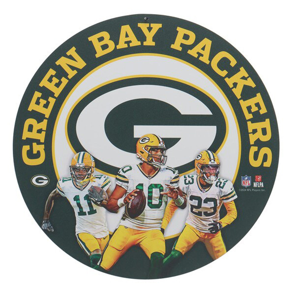 NFL Green Bay Packers Open Road Brands X-Metal Team Round Sign