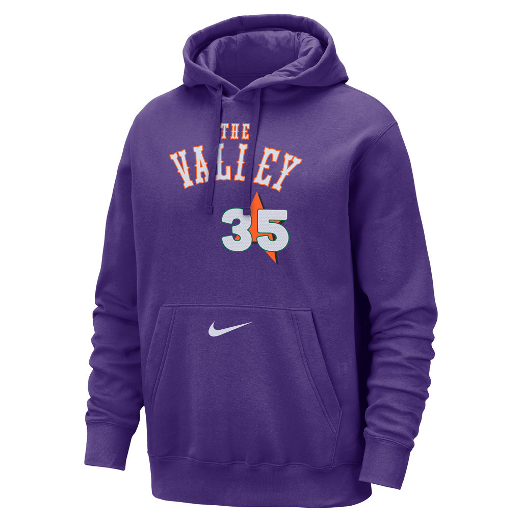 NBA Phoenix Suns Kevin Durant Nike 2024/25 City Edition Name &amp; Number Club Pullover Hoodie