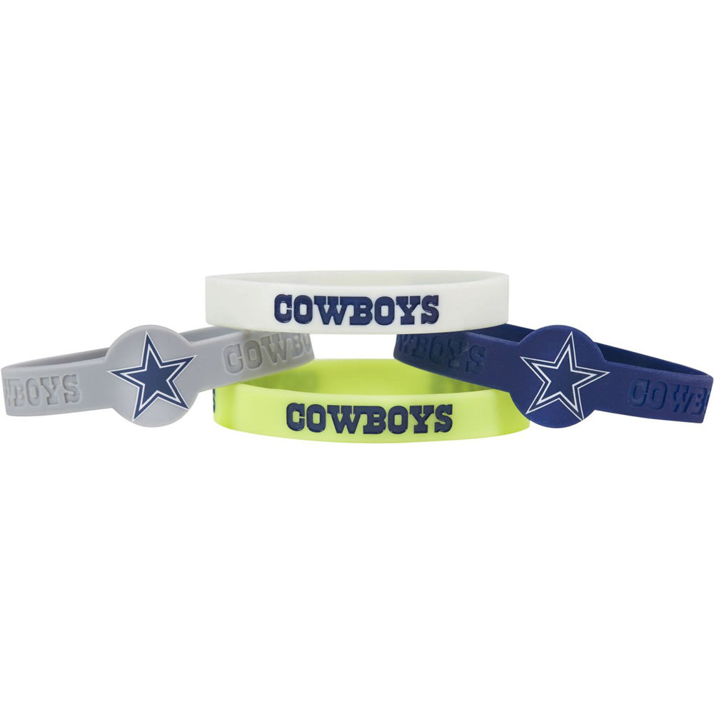 NFL Dallas Cowboys Aminco 4-Pack Silicone Bracelet Bands