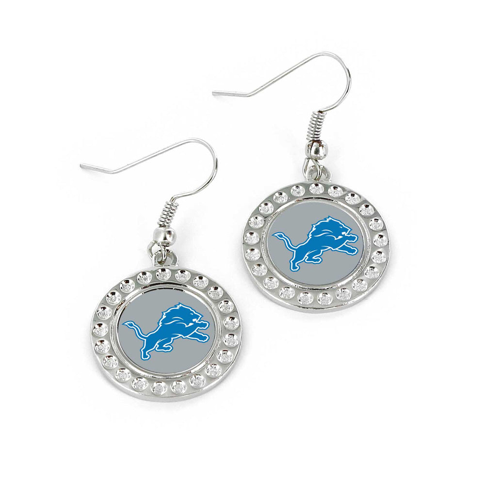 NFL Detroit Lions Aminco Dimple Dangle Earrings