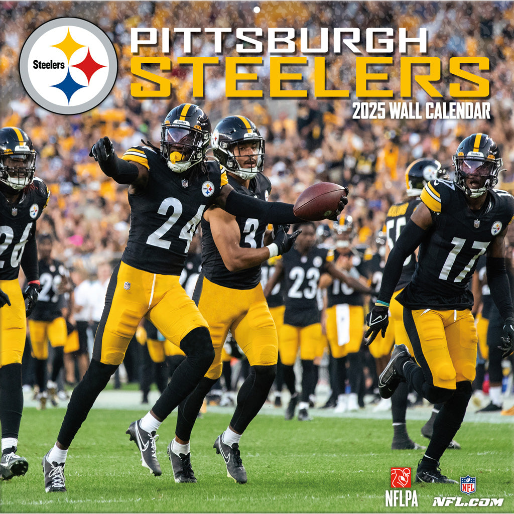 NFL Pittsburgh Steelers 2024-2025 12&quot; x 12&quot; Team Wall Calendar